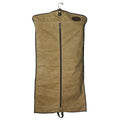 Waxed canvas garment cover, with zipper access.